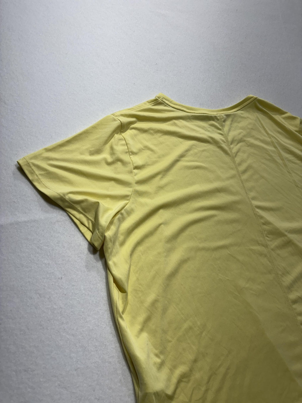 Nike Shirt Womens XXL Yellow Dri-FIT Crew Neck Short Sleeve Running Athletic Top