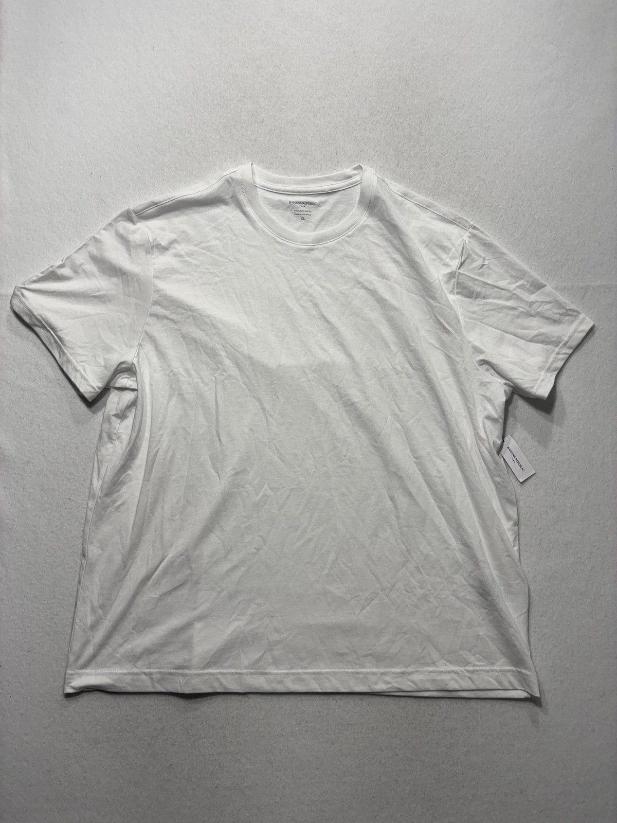 Banana Republic Shirt Mens XL White Premium Wash Crew Neck Short Sleeve Tee