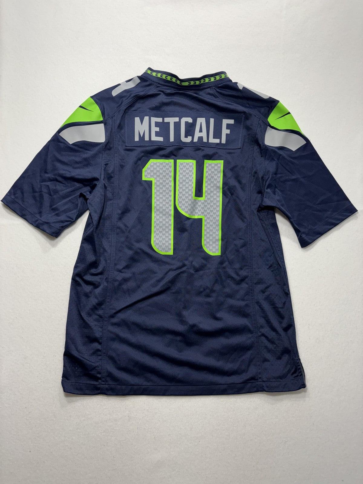 Seattle Seahawks Jersey Mens Large Blue NFL Football Nike DK Metcalf 14 On Field