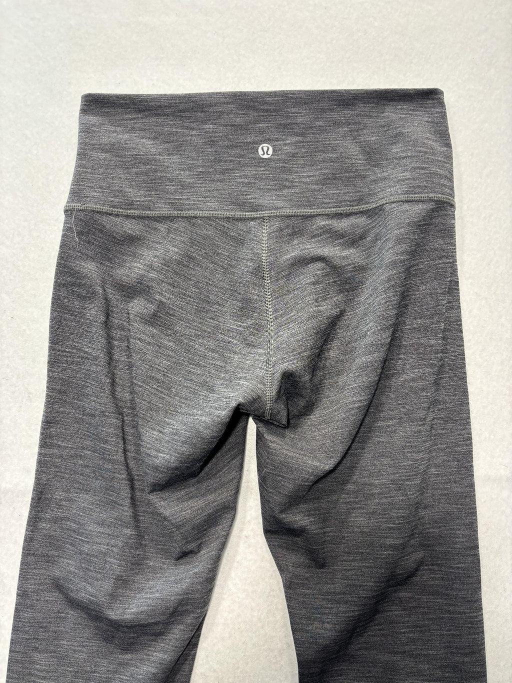 Lululemon Leggings Womens 8 Gray High Rise 27" Inseam Ankle Yoga Stretch Knit