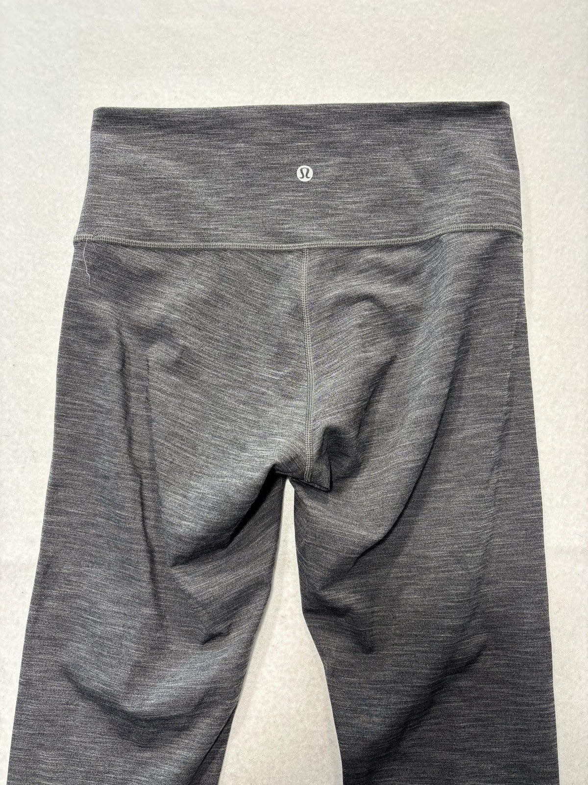 Lululemon Leggings Womens 8 Gray High Rise 27" Inseam Ankle Yoga Stretch Knit