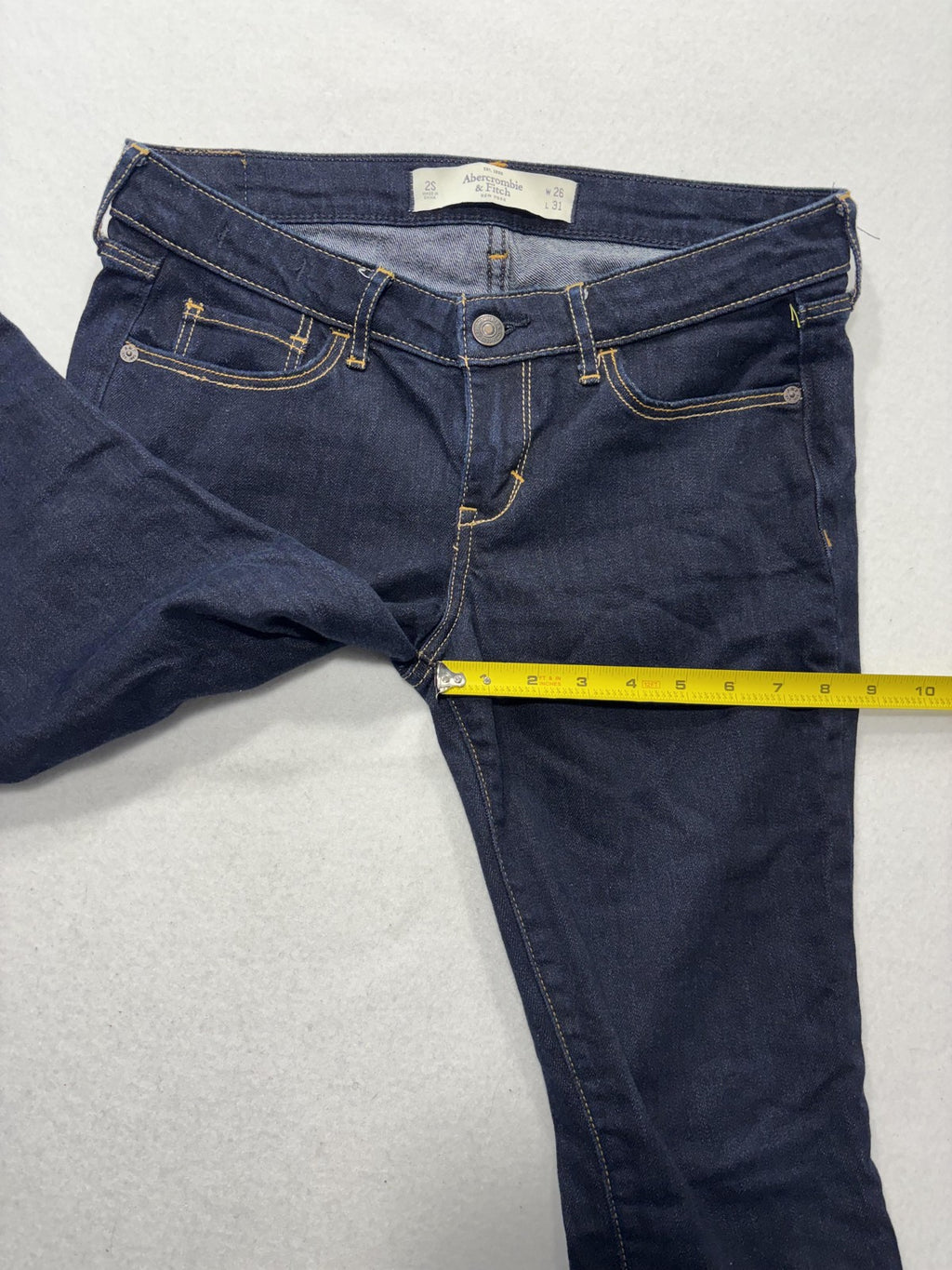 Abercrombie & Fitch Jeans Womens 2S Blue Dark Wash Low Rise Skinny 26x31