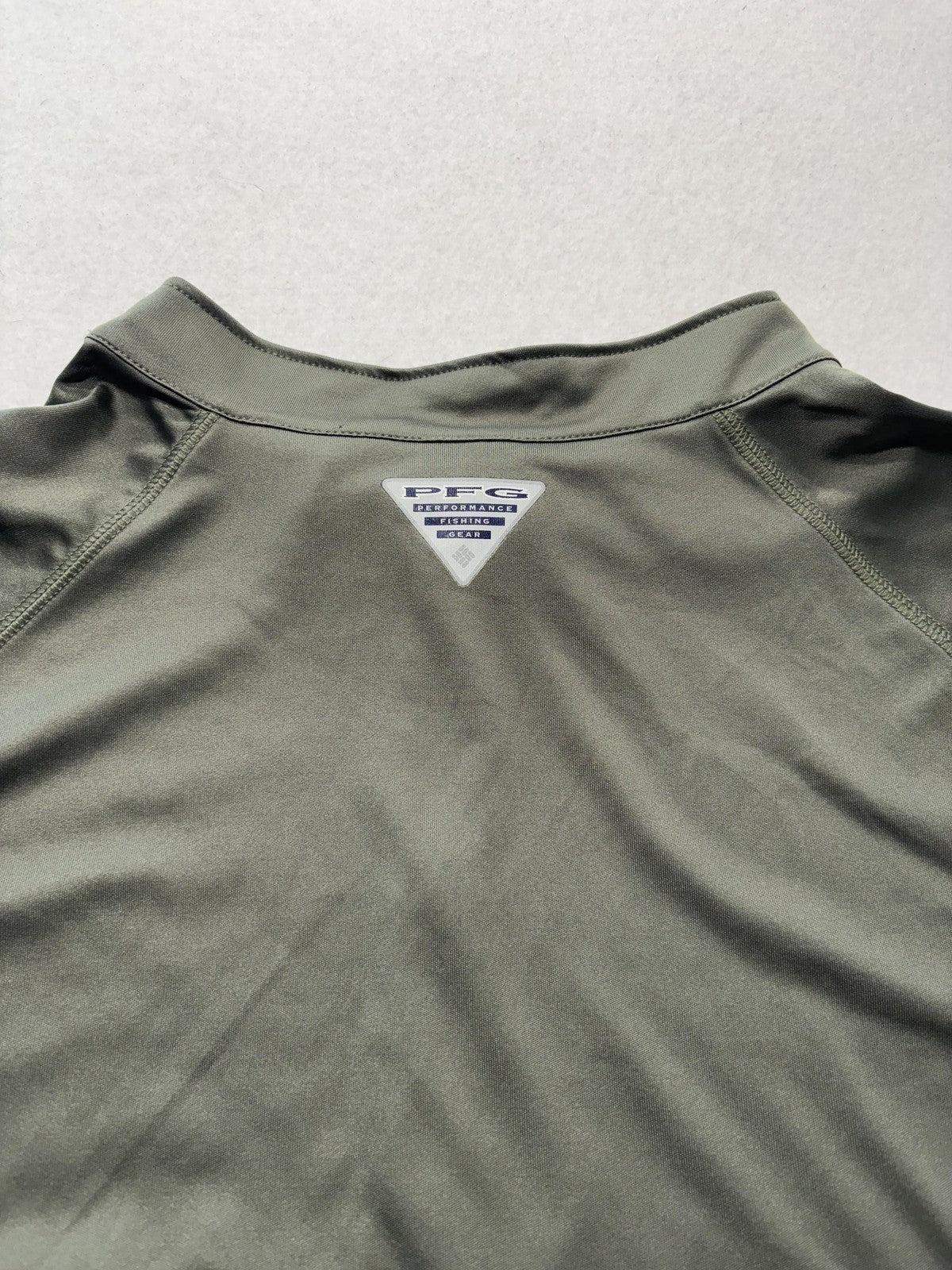 Columbia Pullover Mens XL Green Long Sleeve PFG Omni-Shade 1/4 Zip Fishing Shirt