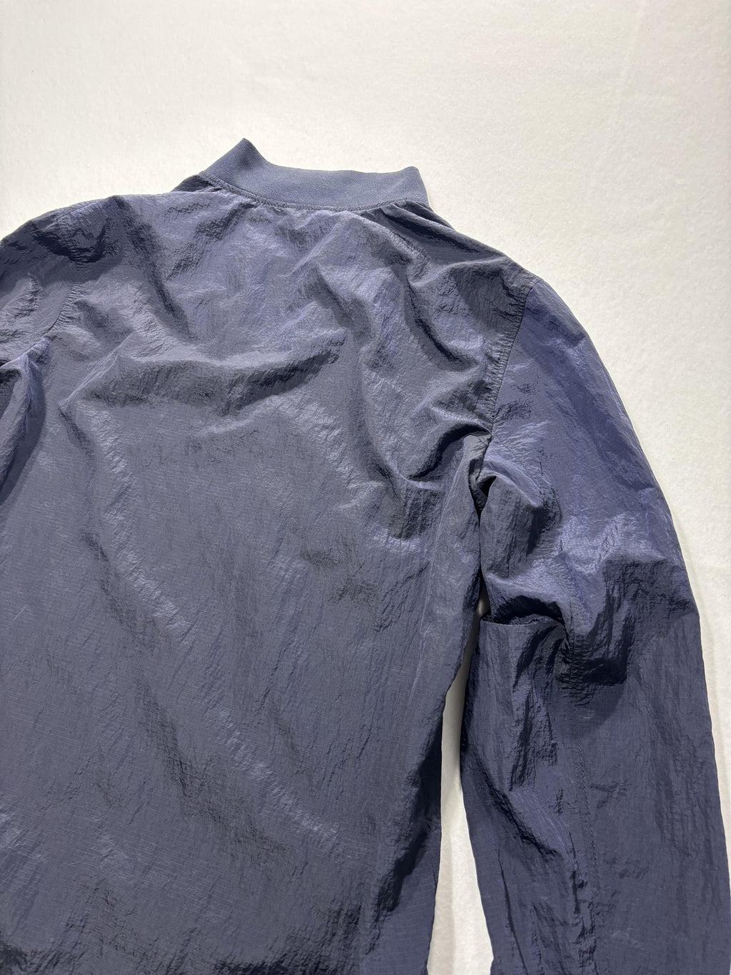 Armani Exchange Jacket Mens XL Blue Nylon Bomber Full Zip Lightweight Casual