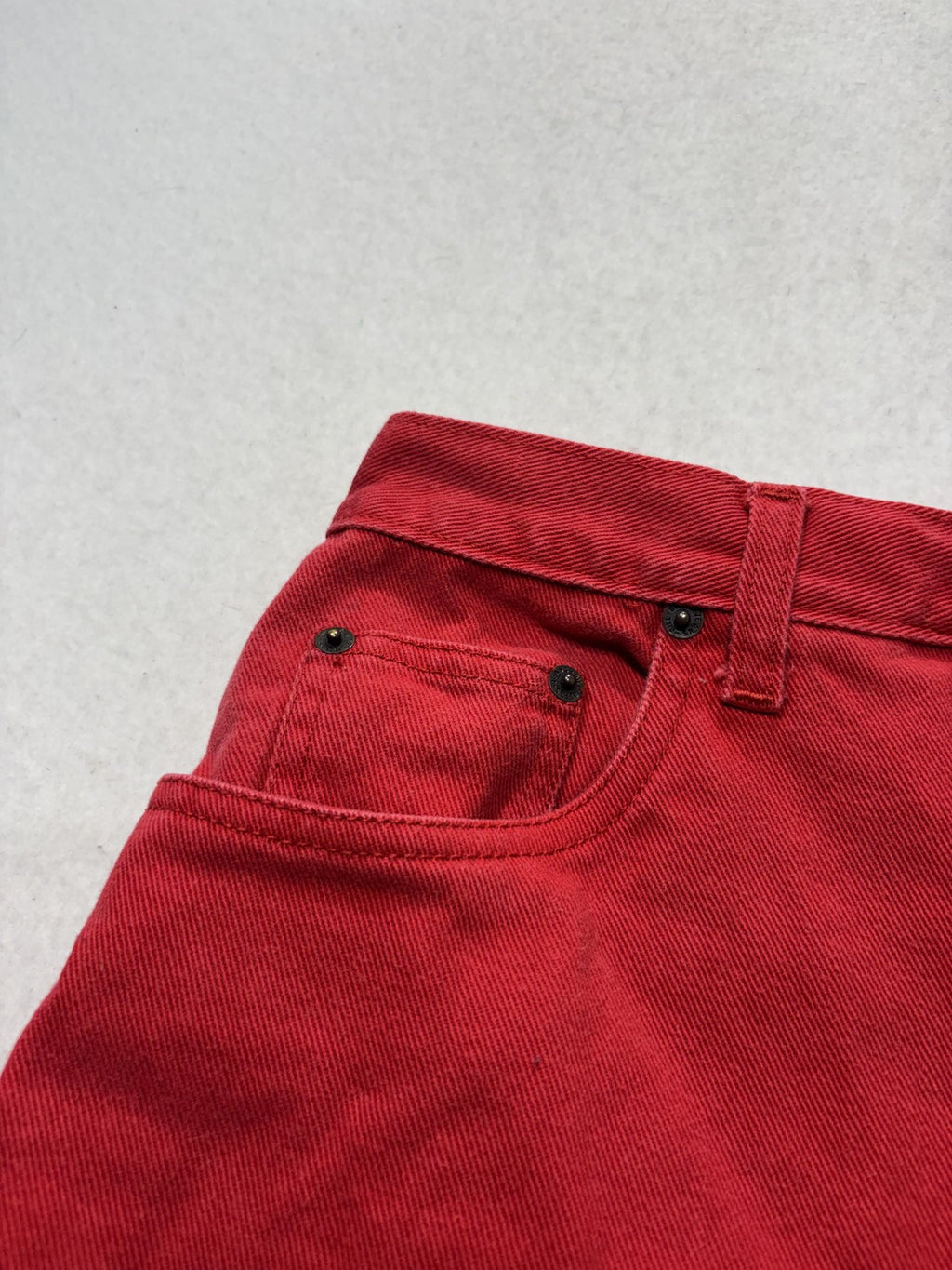 Bill Blass Jeans Shorts Womens 6 Red Denim Mom High Rise 5 Pocket Casual Summer