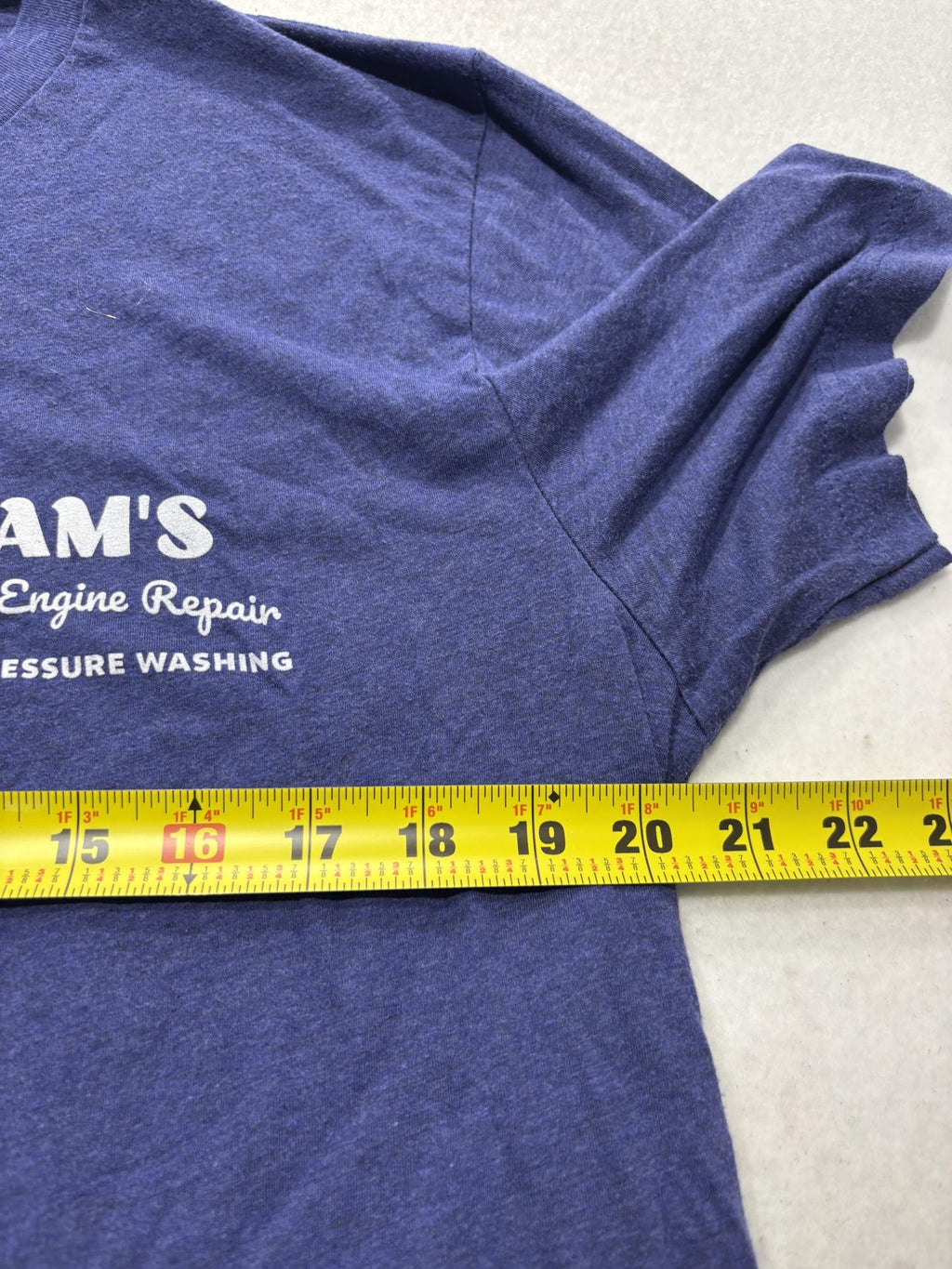 Sam's Small Engine Repair Shirt Mens Large Blue Pressure Washing Graphic Tee