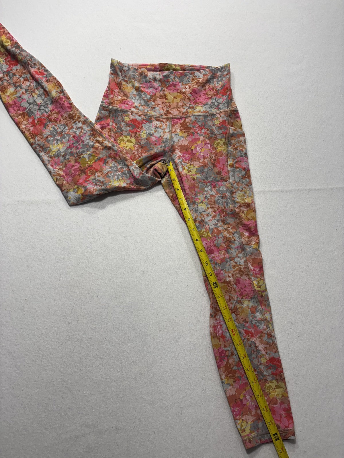 Lululemon Leggings Womens 6 Multi Floral High Rise 25.5" Inseam Ankle Pocket
