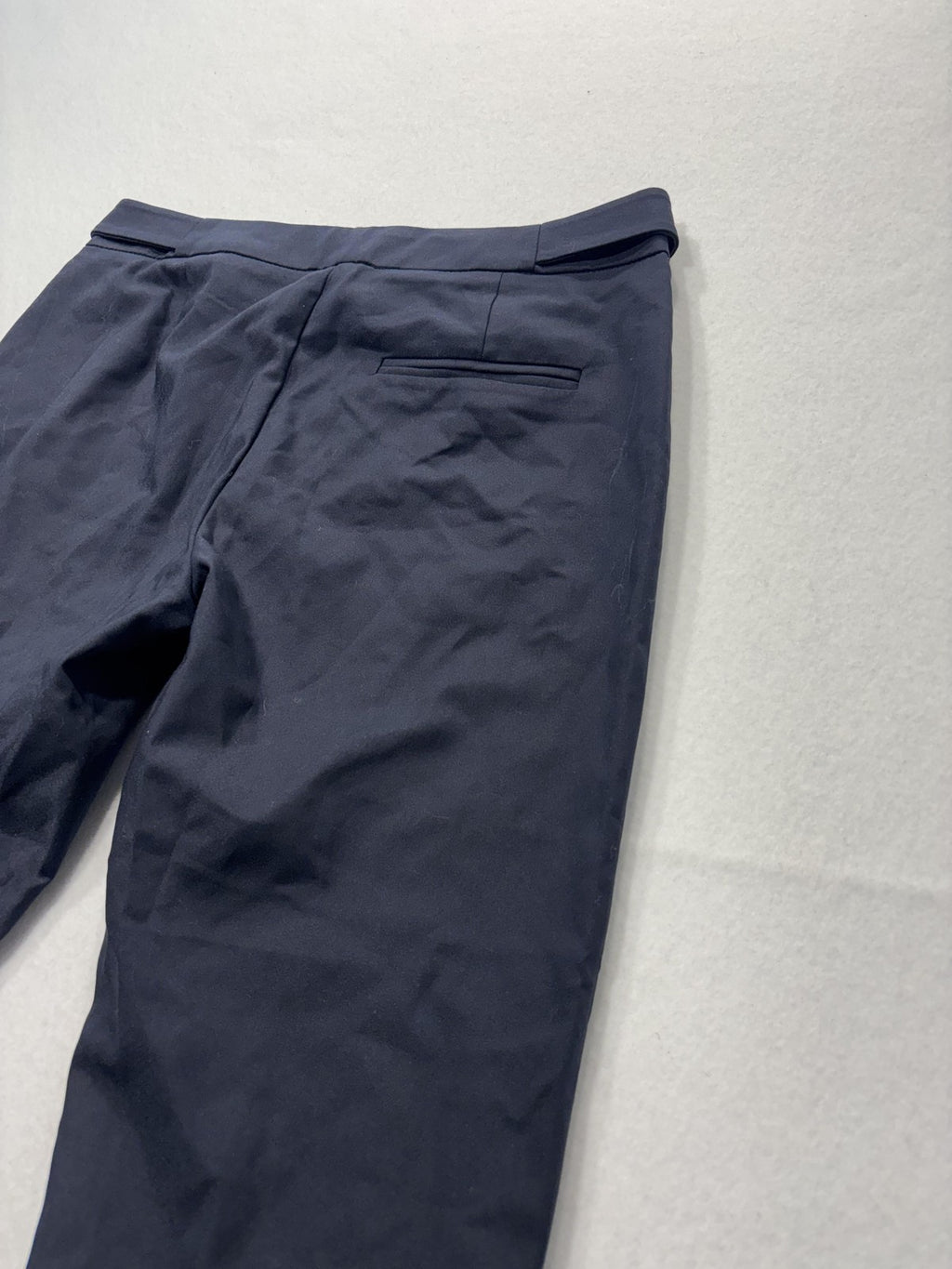 Ivanka Trump Dress Pants Womens 2 Blue Twill Slim Ankle Zip Gold Zip Career Work