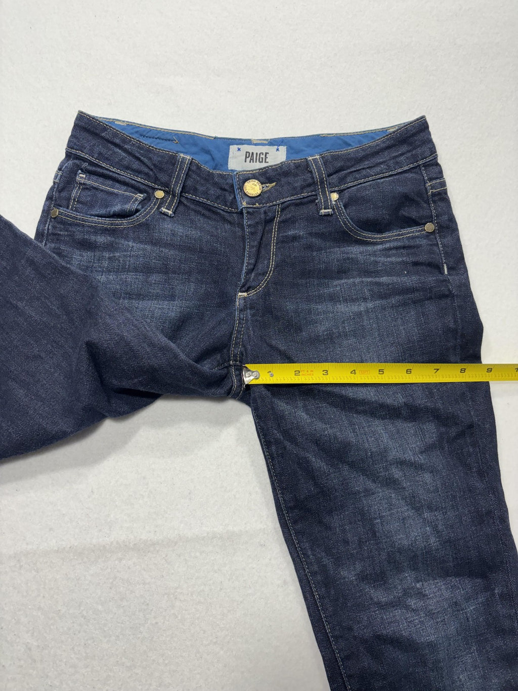 Paige Jimmy Jimmy Skinny Jeans Womens 30 Blue Medium Wash Mid Rise 30x30 Stretch