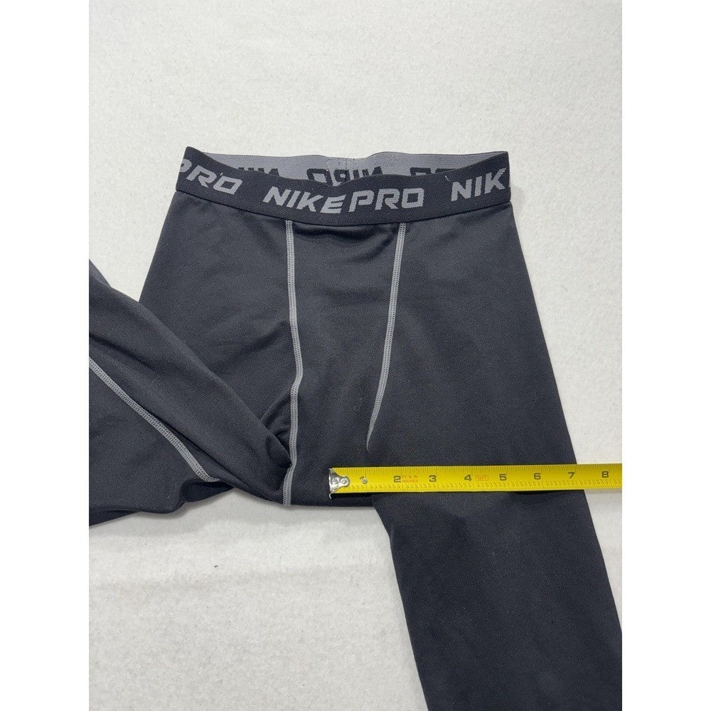 Nike Pro Compression Leggings Boys Large 14-16 Black NikeFIT Running Athletic