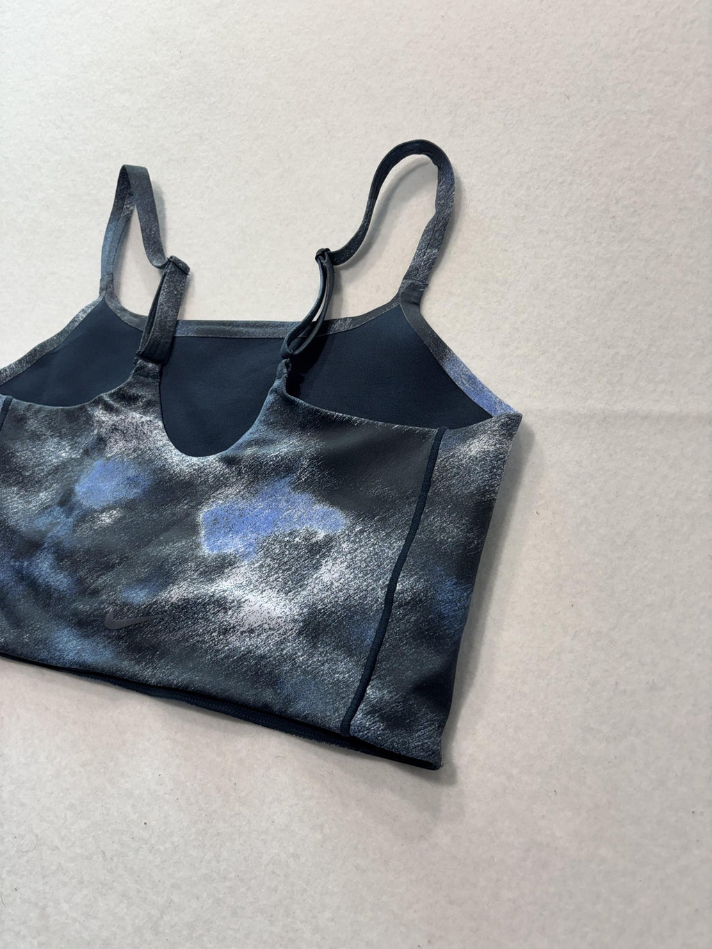 Nike Sports Bra Womens Large Blue Tie Dye Adjustable Strap Low Support Training