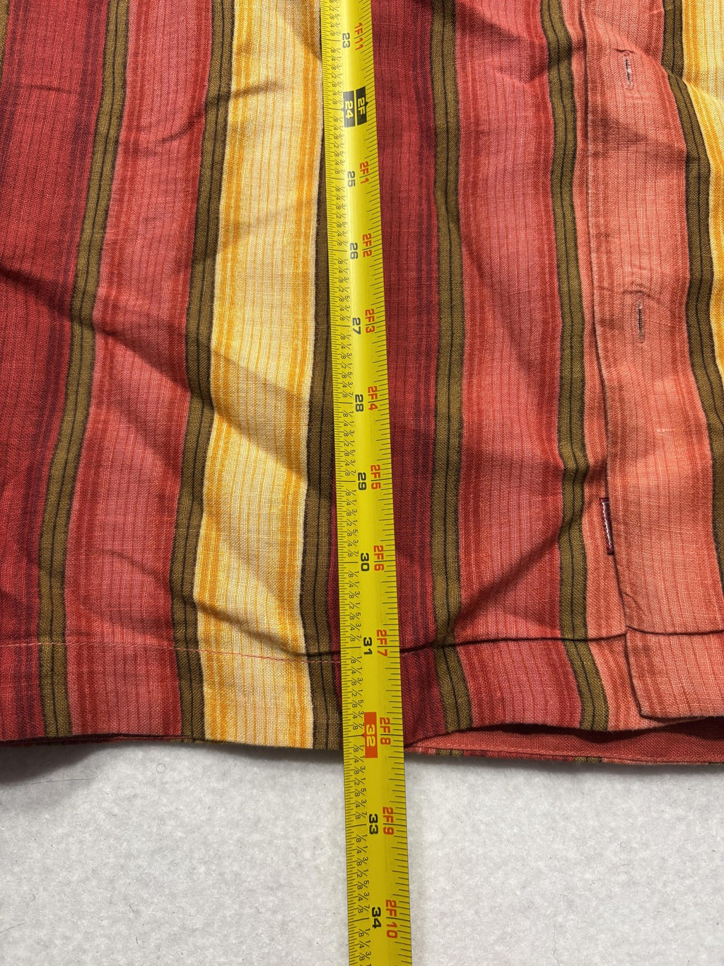 Tommy Bahama Shirt Mens Large Multicolor Striped Linen Short Sleeve Button Up
