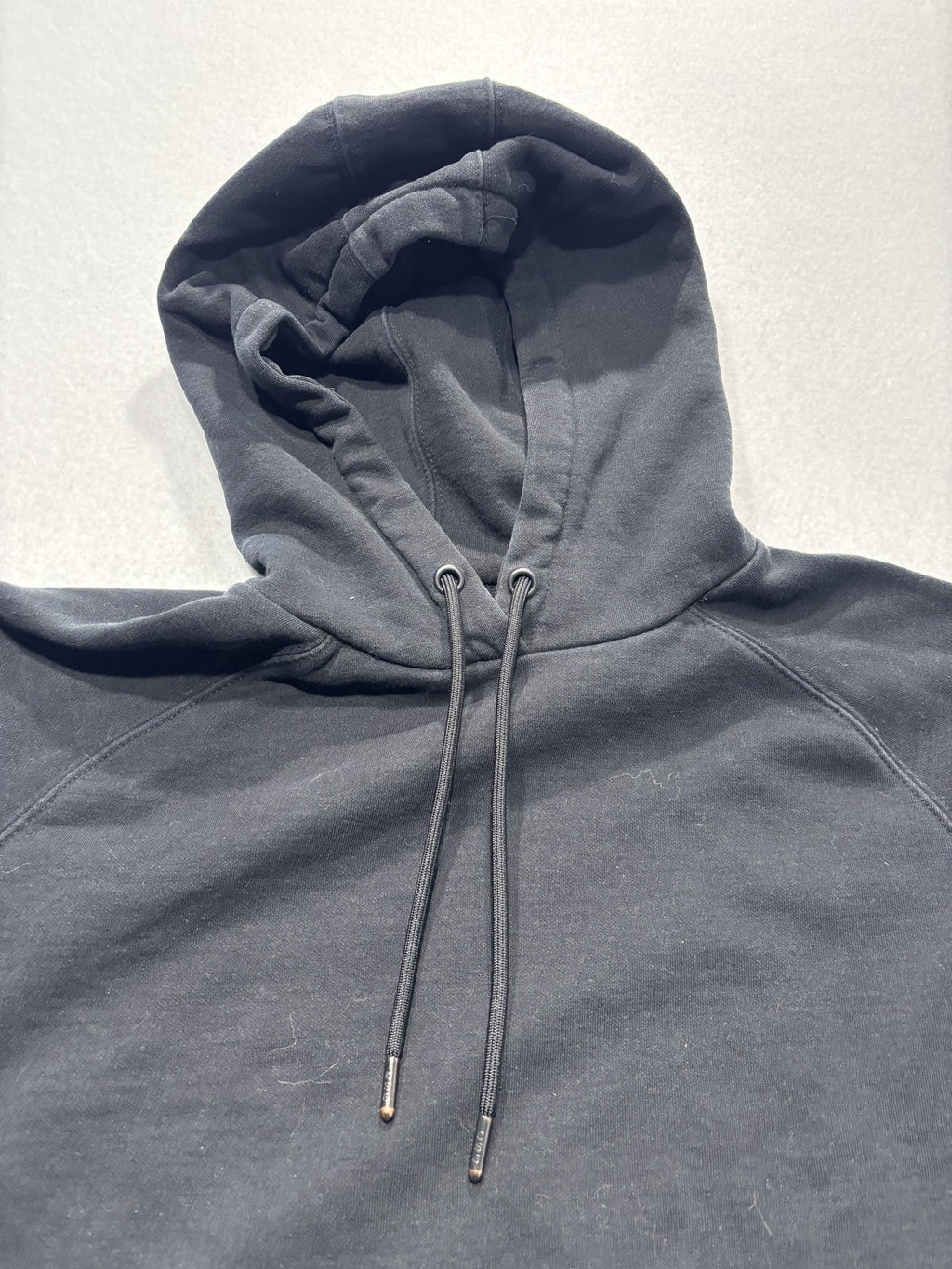 CSG Hoodie Mens Medium Black Fleece Pullover Kangaroo Pocket Solid Casual