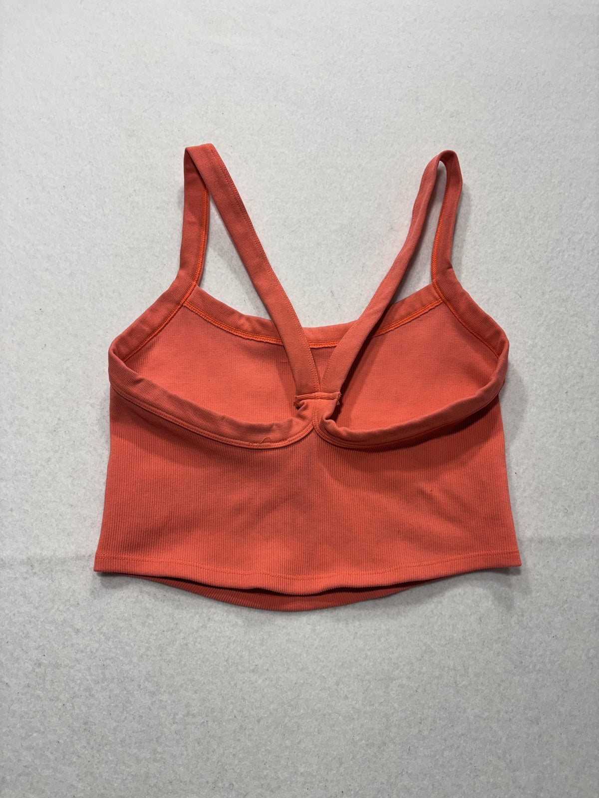 Jp Movement Tank Top Girls Medium Orange Ribbed Scoop Neck Athletic Stretch