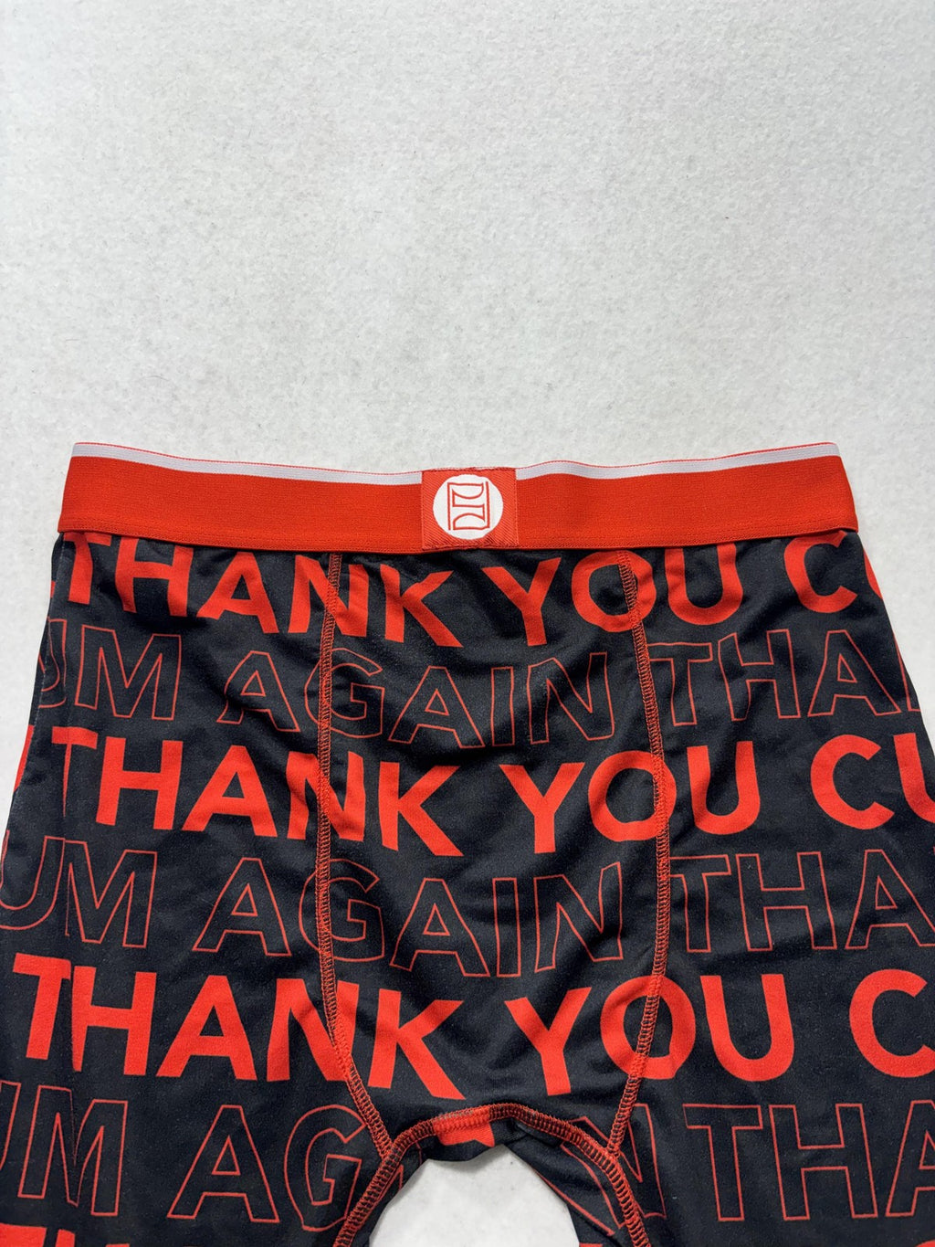 PSD Boxer Briefs Mens Medium Black Thank You Graphic Funny Stretch Underwear