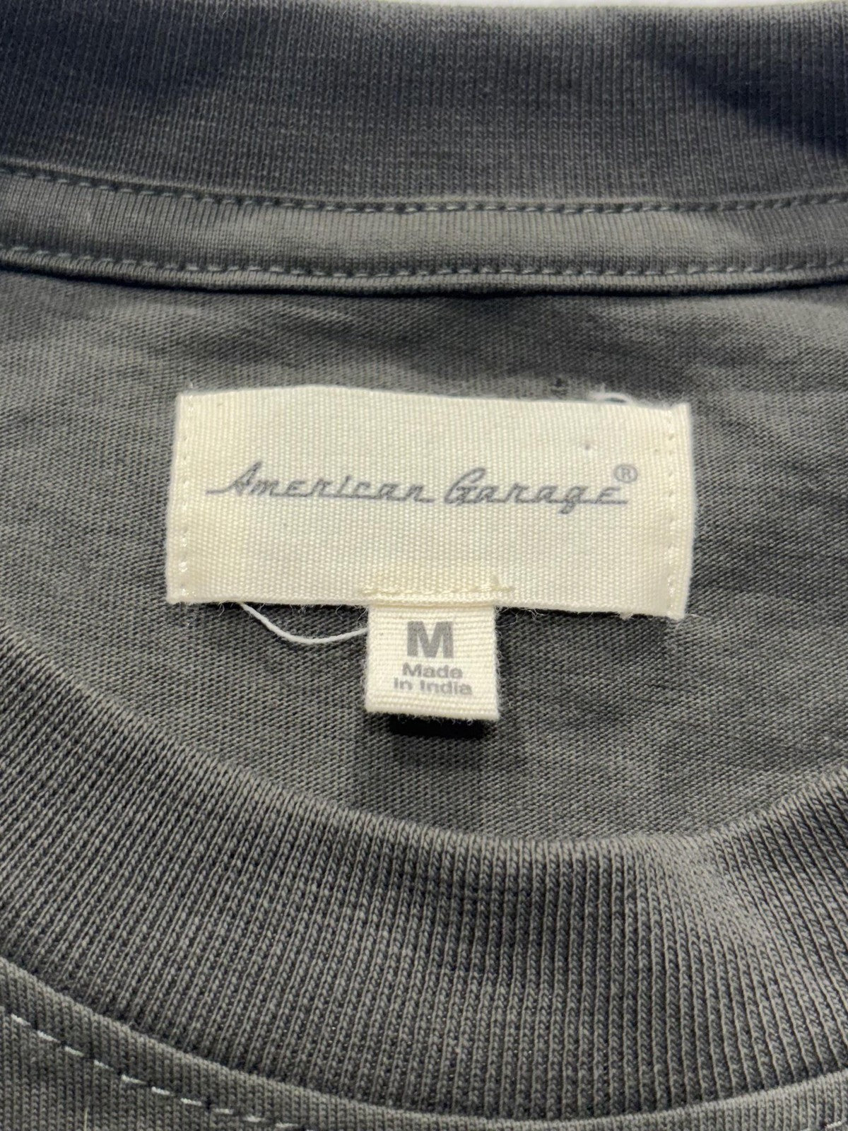 American Garage Shirt Mens Medium Gray Bonsai Tree Embroidered Graphic Tee
