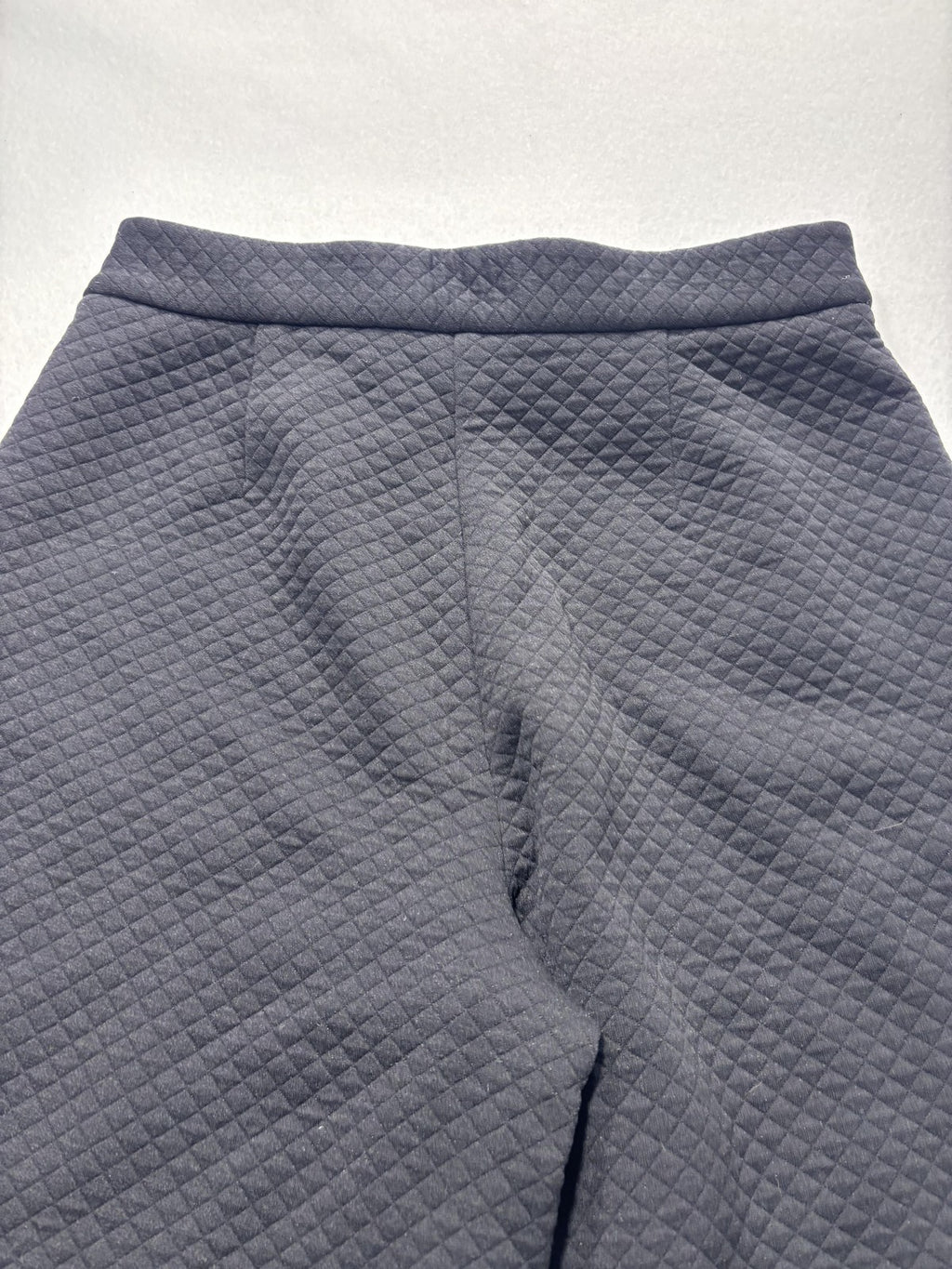 Pearl By Lela Rose Dress Pants Womens 8 Black Quilted Jersey Lynn Pant Wide Leg