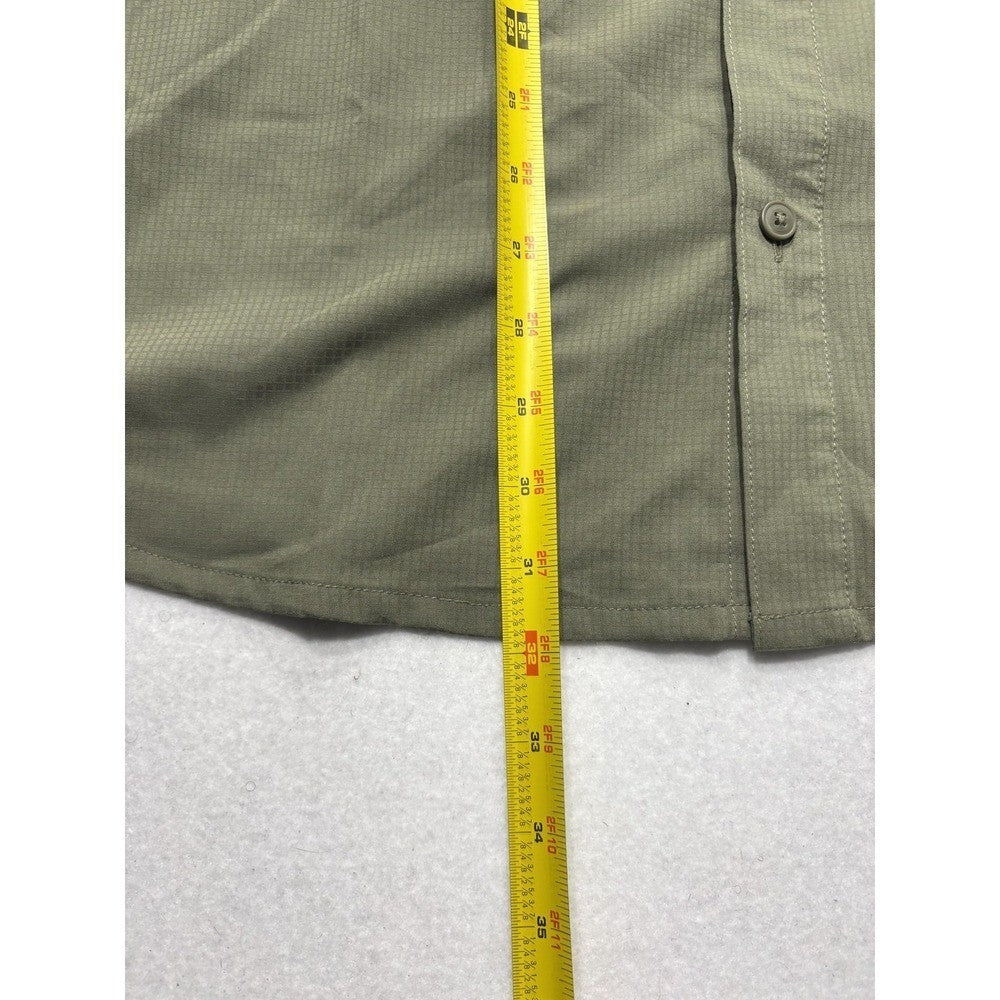 Columbia Omni-Shade Shirt Mens XL Green Long Sleeve Fishing Button Up XM2815