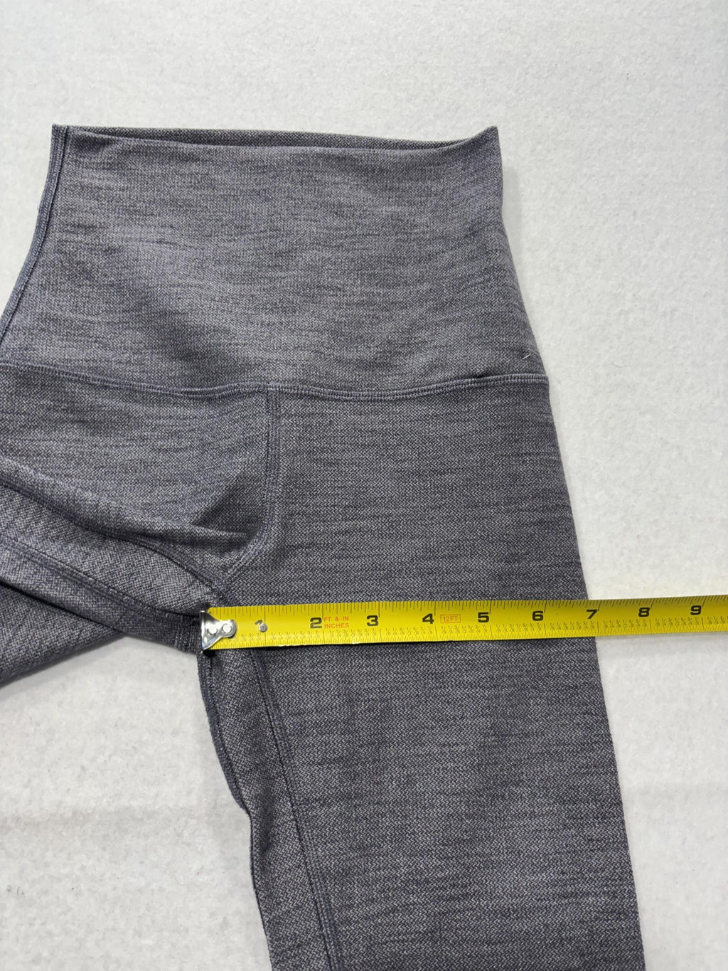 Lululemon Leggings Womens 2 Gray High Rise 25" Inseam Ankle Yoga Stretch Active