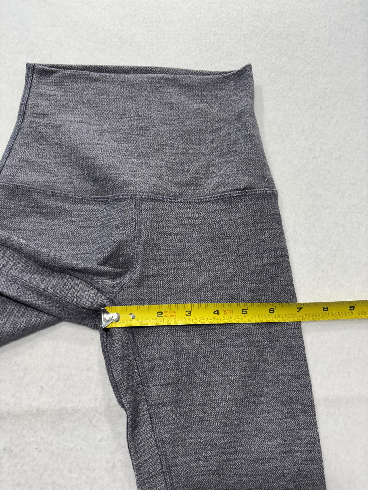 Lululemon Leggings Womens 2 Gray High Rise 25" Inseam Ankle Yoga Stretch Active
