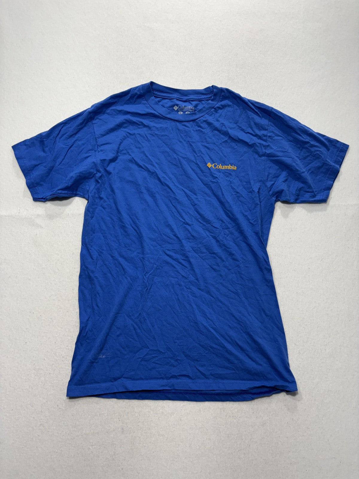 Columbia Shirt Mens Medium Blue Desert Cactus Graphic Tee Cotton Outdoor Hiking