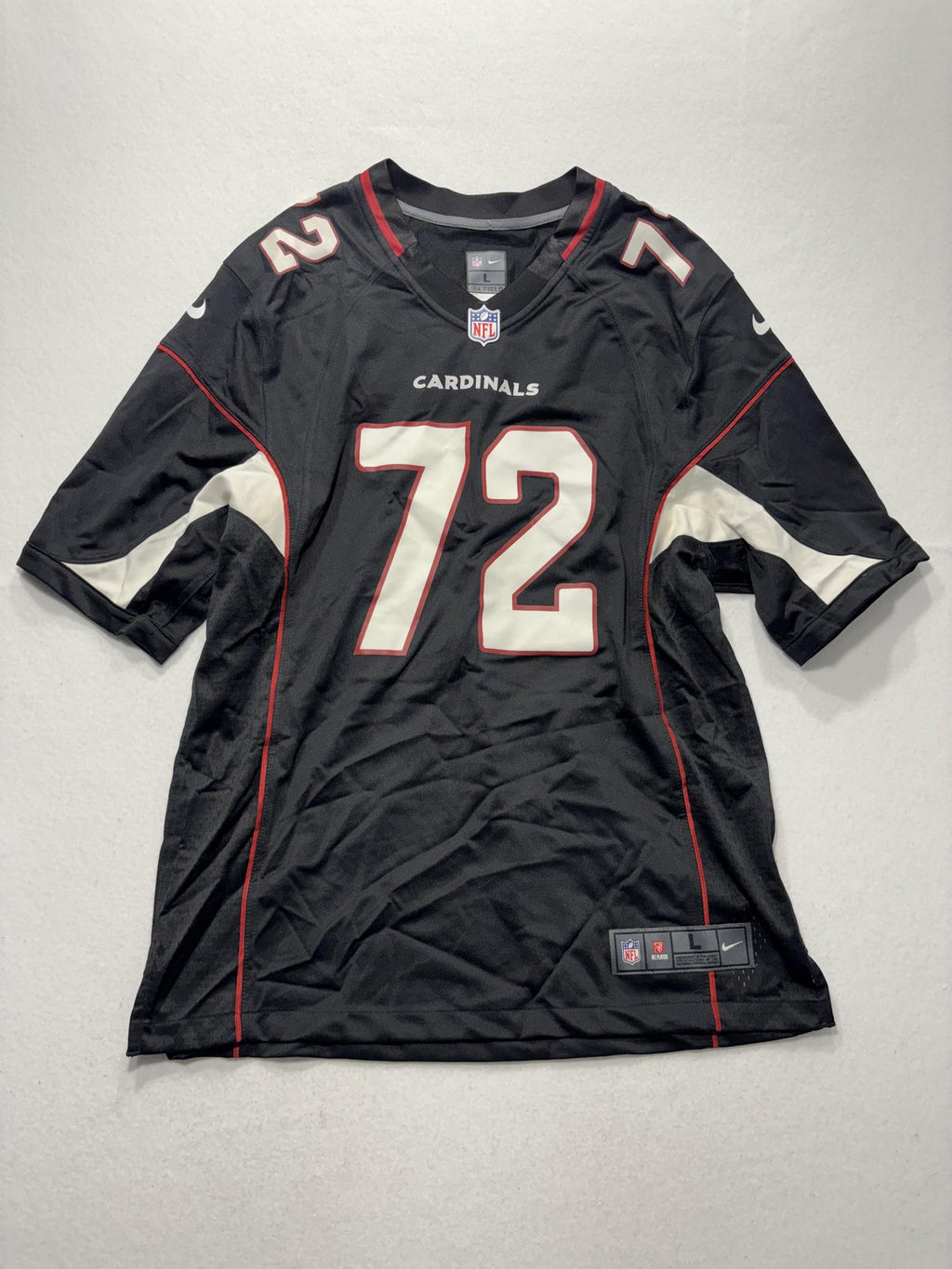 Arizona Cardinals Jersey Mens Large Black NFL Football Nike On Field Ford 72