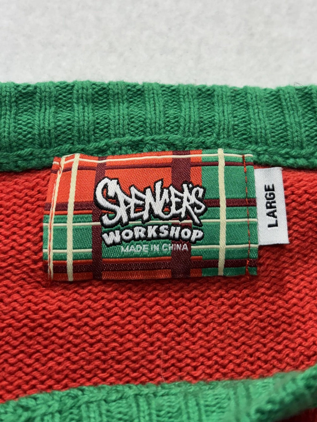 Spencer's Sweater Mens Large Red Green Beer Christmas Ugly Light Up Pullover