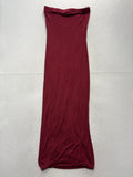 Better Be Dress Womens Small Red Strapless Jersey Maxi Tube Bodycon Casual