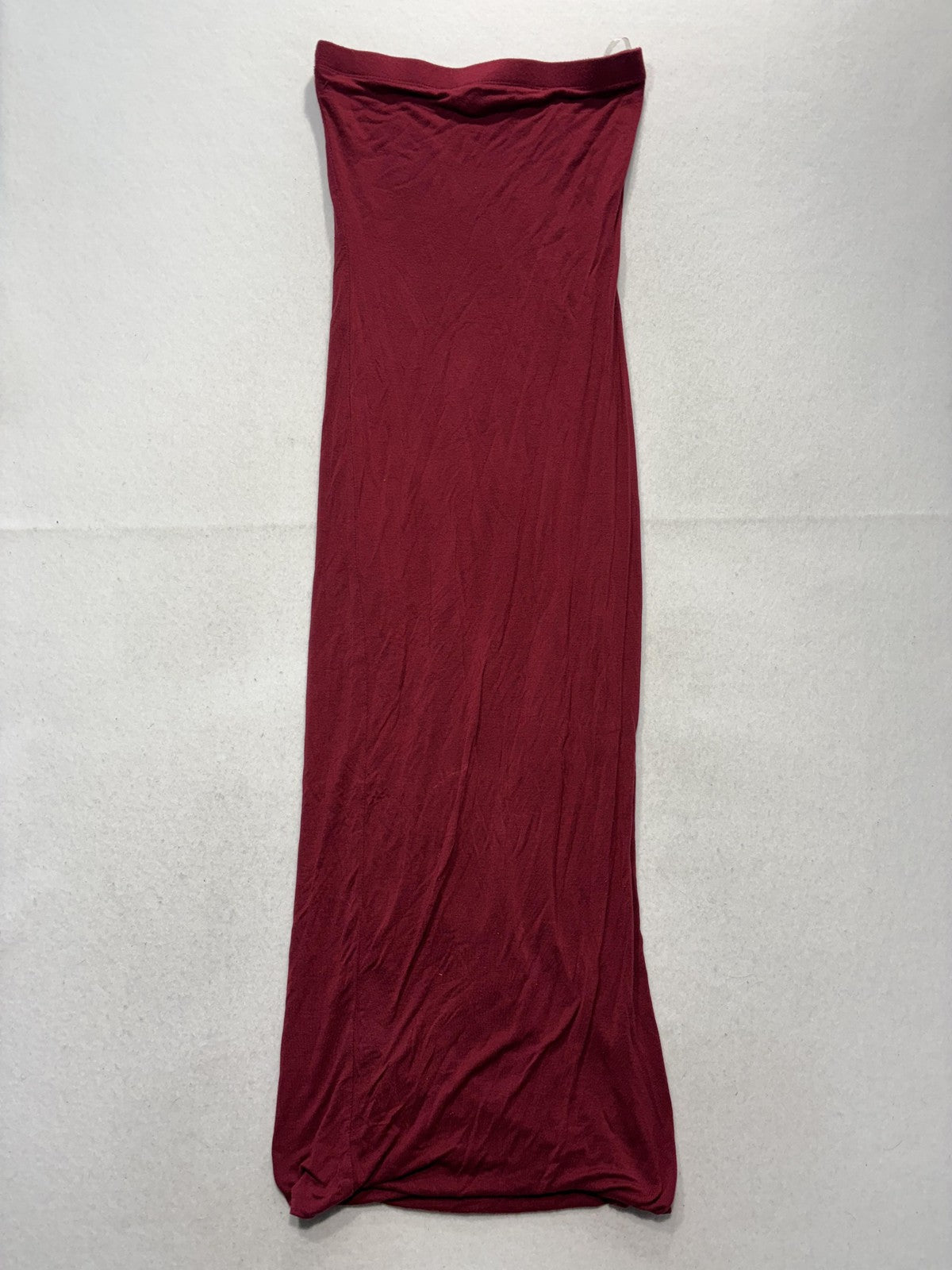 Better Be Dress Womens Small Red Strapless Jersey Maxi Tube Bodycon Casual