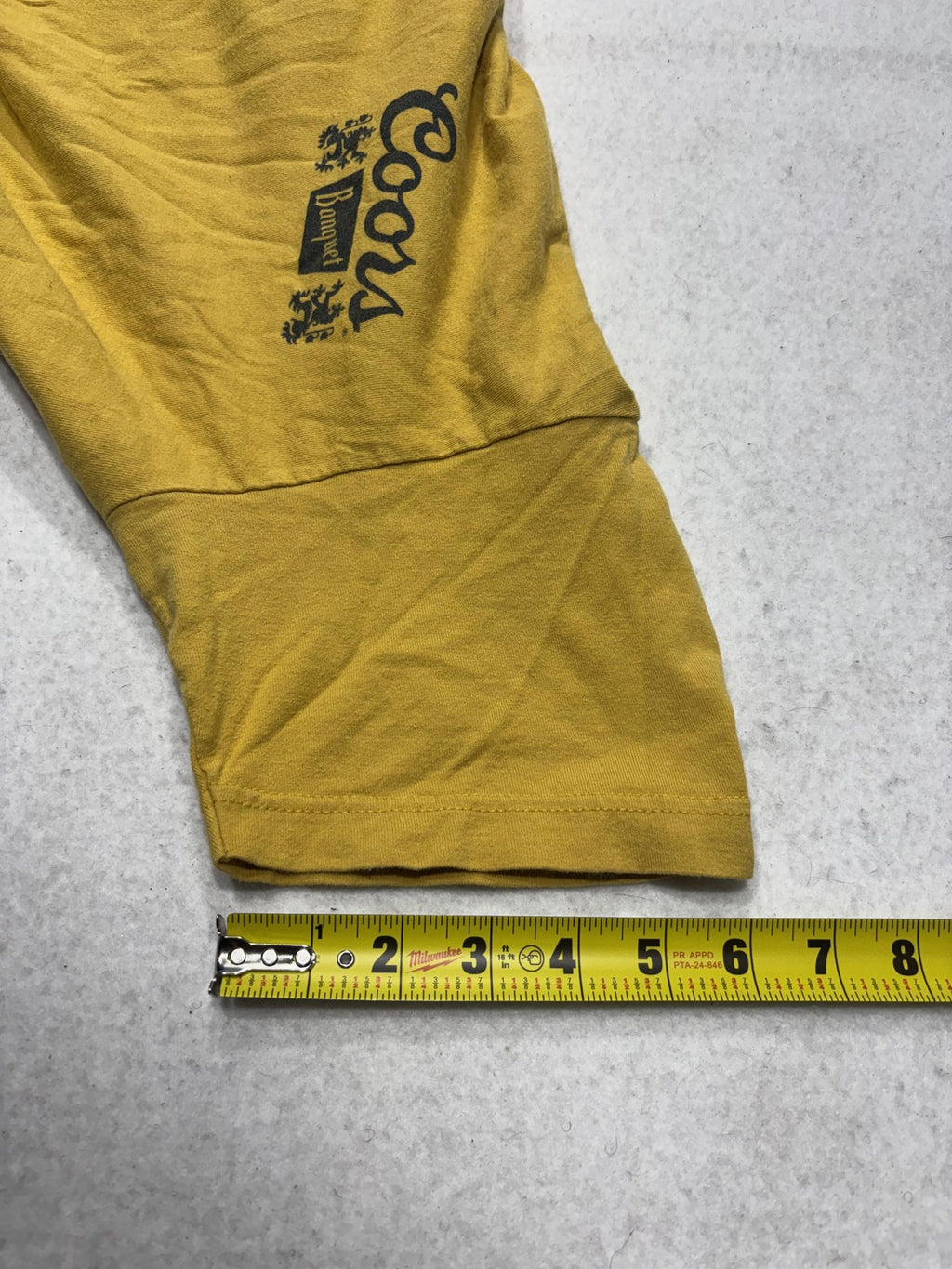 Tee Luv Shirt Mens Medium Yellow Coors Banquet Beer Golden Colorado Graphic Tee