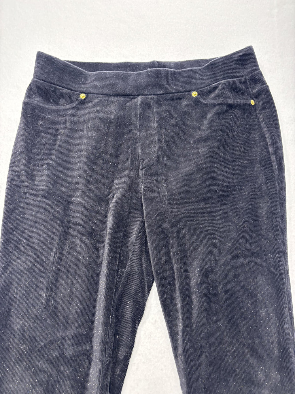 MICHAEL Michael Kors Leggings Womens Large Black Corduroy Pull On Stretch
