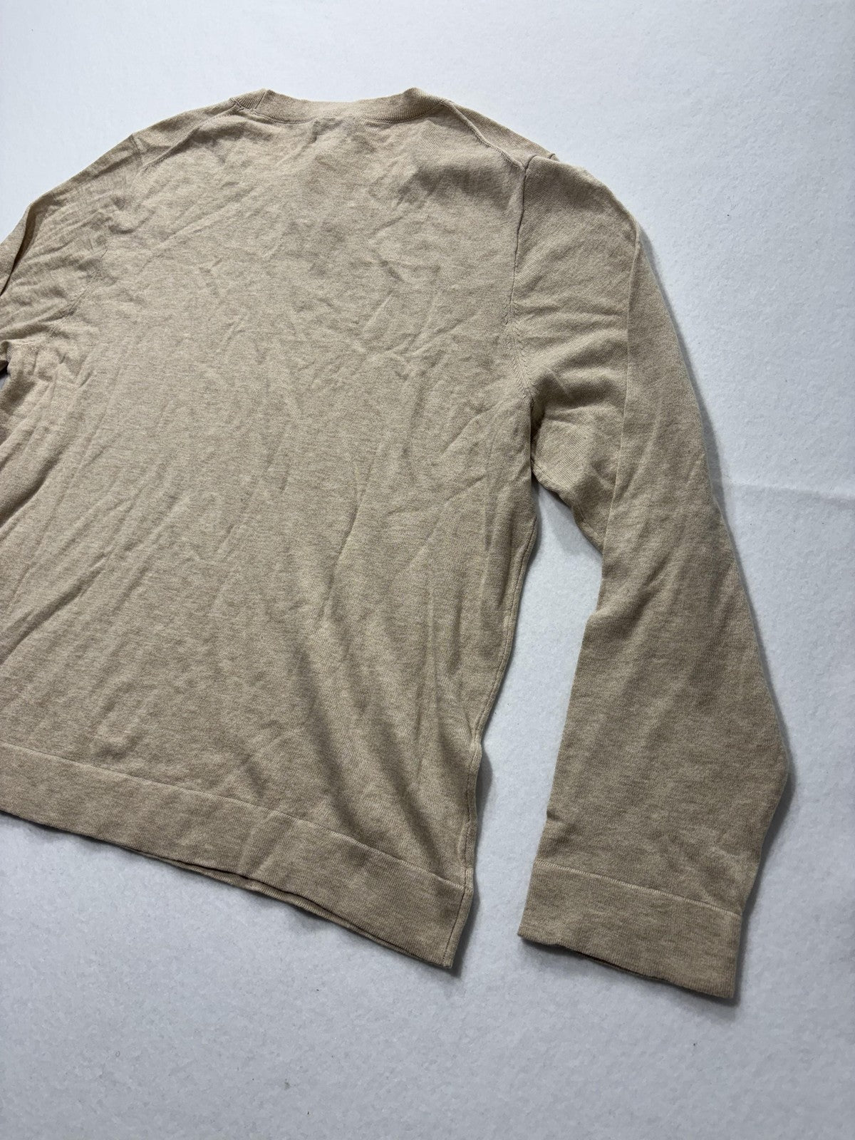 J.Crew Teddie Sweater Womens 2X Plus Beige Knit Crew Long Sleeve Pullover