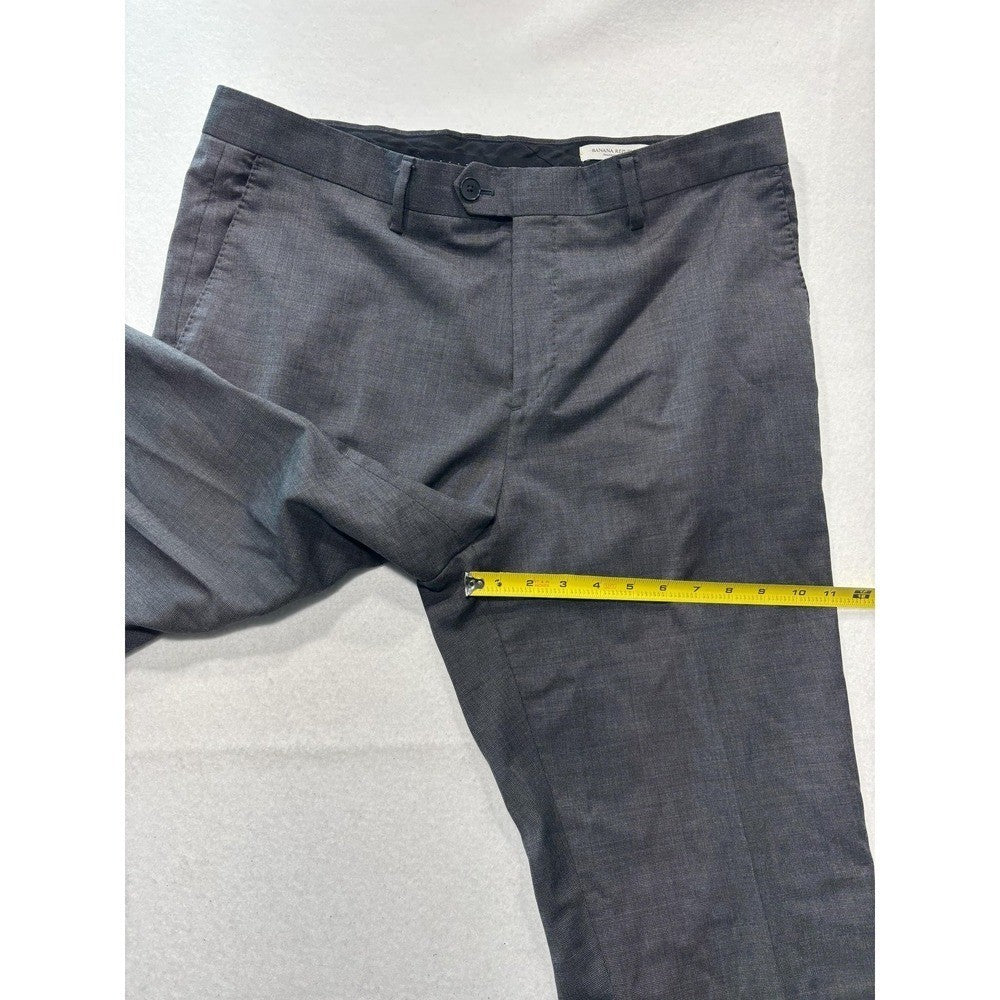 Banana Republic Dress Pants Mens 35x31 Gray Tailored Slim Fit Office Work