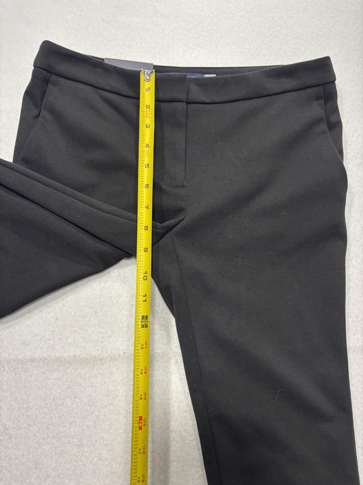 Tommy Hilfiger Dress Pants Womens 2 Black Newport Ankle Ponte Slim Leg Work