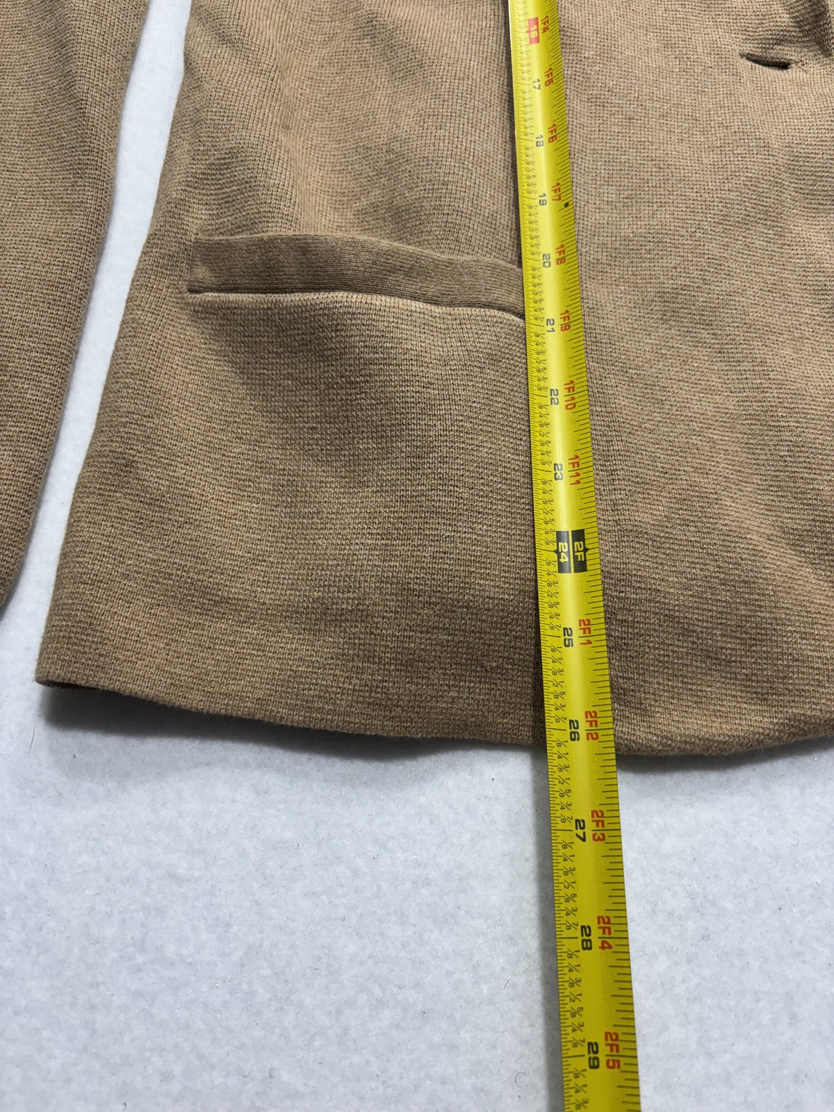 J.Crew Blazer Womens L Brown Knit Cotton One Button Lightweight Jacket Casual