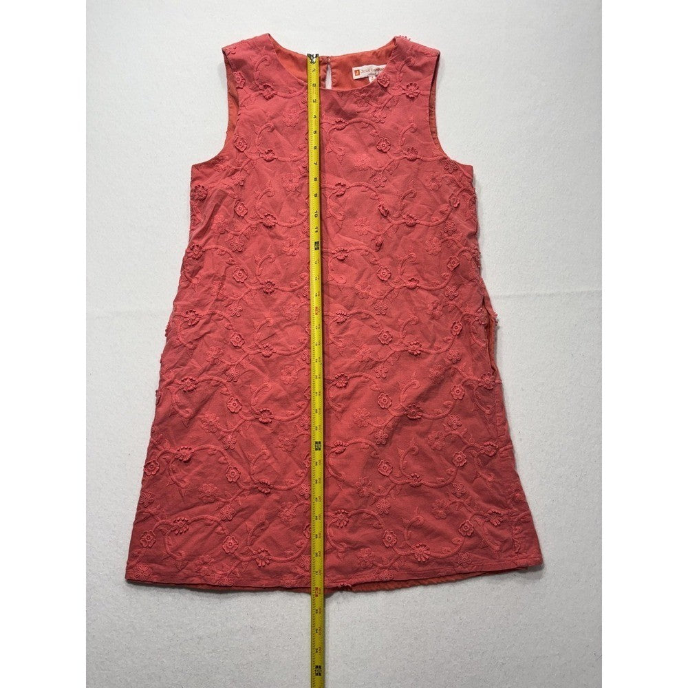 Jude Connally Womens 8 Pink Floral Embroidered Sleeveless Shift Dress 114584