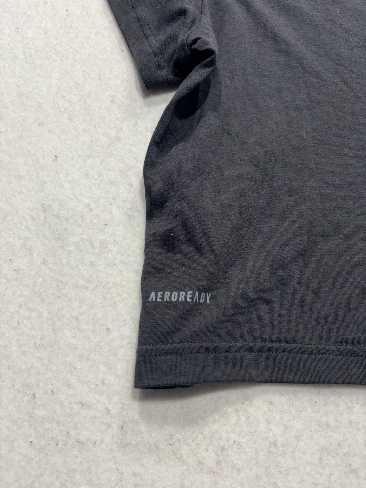 Adidas AEROREADY Shirt Womens XL Black Cropped 3 Stripe Logo HA1192 Athletic Top