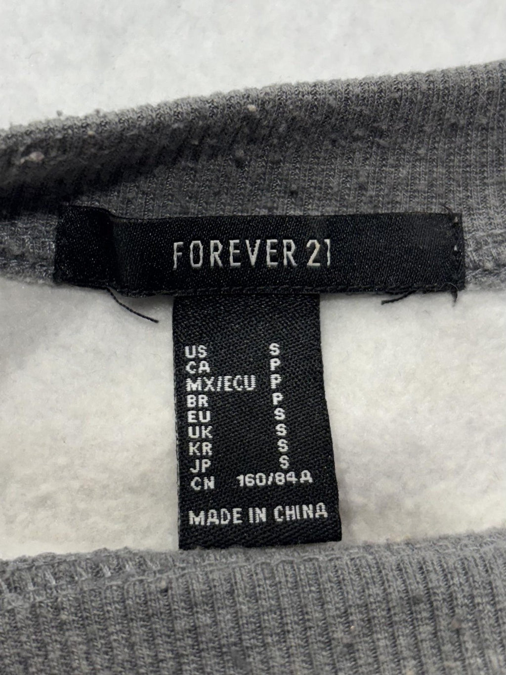 Forever 21 Sweatshirt Womens S Green Camo Crew Neck Terry Cropped Pullover