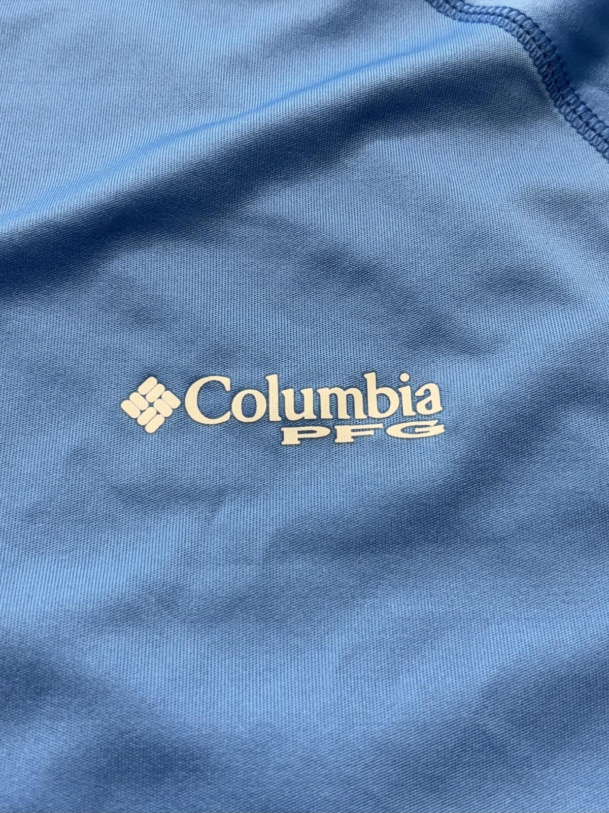 Columbia PFG Omni-Shade Shirt Mens Medium Blue Long Sleeve Fishing Lightweight
