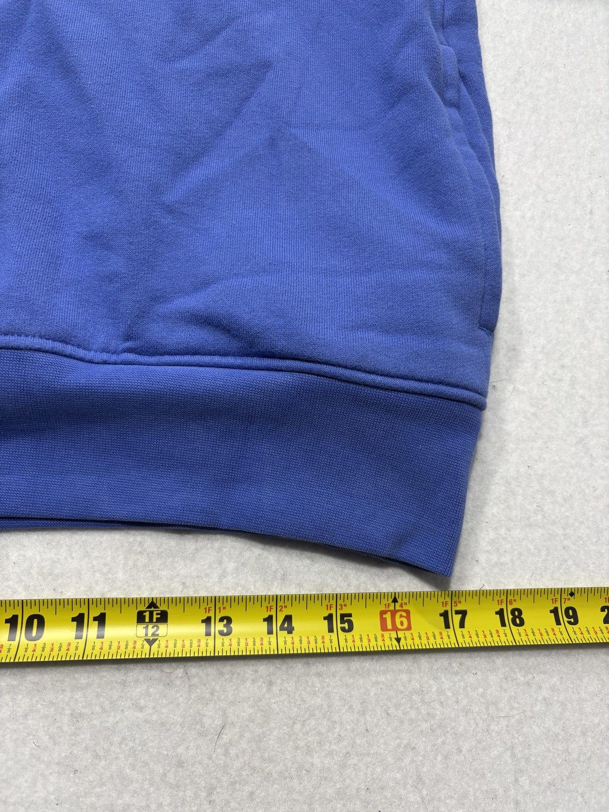 Polo Ralph Lauren Sweatshirt Mens Medium Blue 1/4 Zip Mock Neck Fleece Logo