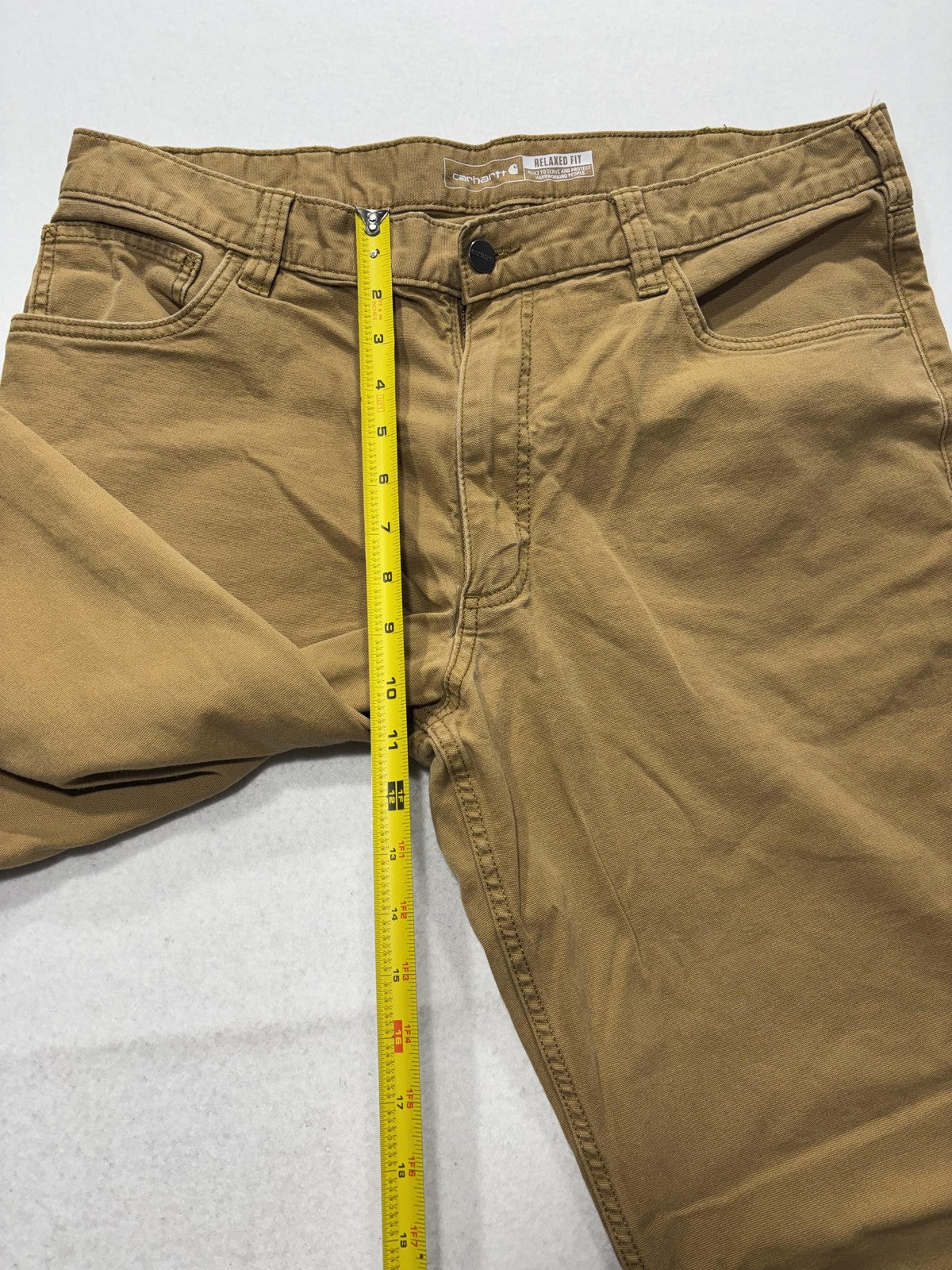 Carhartt Rugged Flex Pants Mens 36x34 Brown Relaxed Fit Canvas Workwear Casual