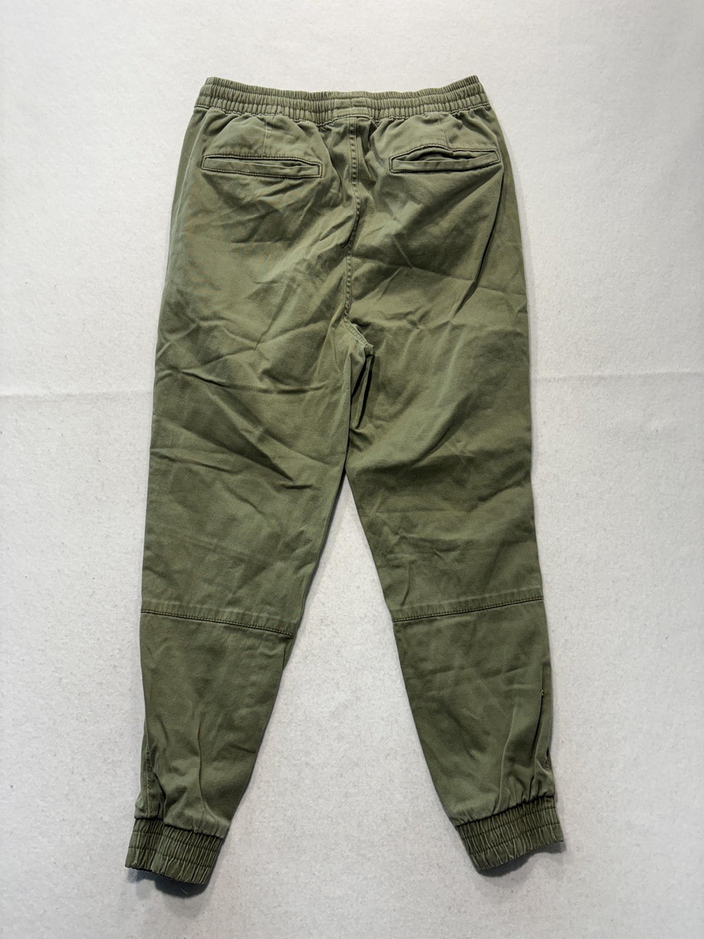 Arizona Jean Co Jogger Pants Mens Small Green Skinny Elastic Waist Cuffed Ankle