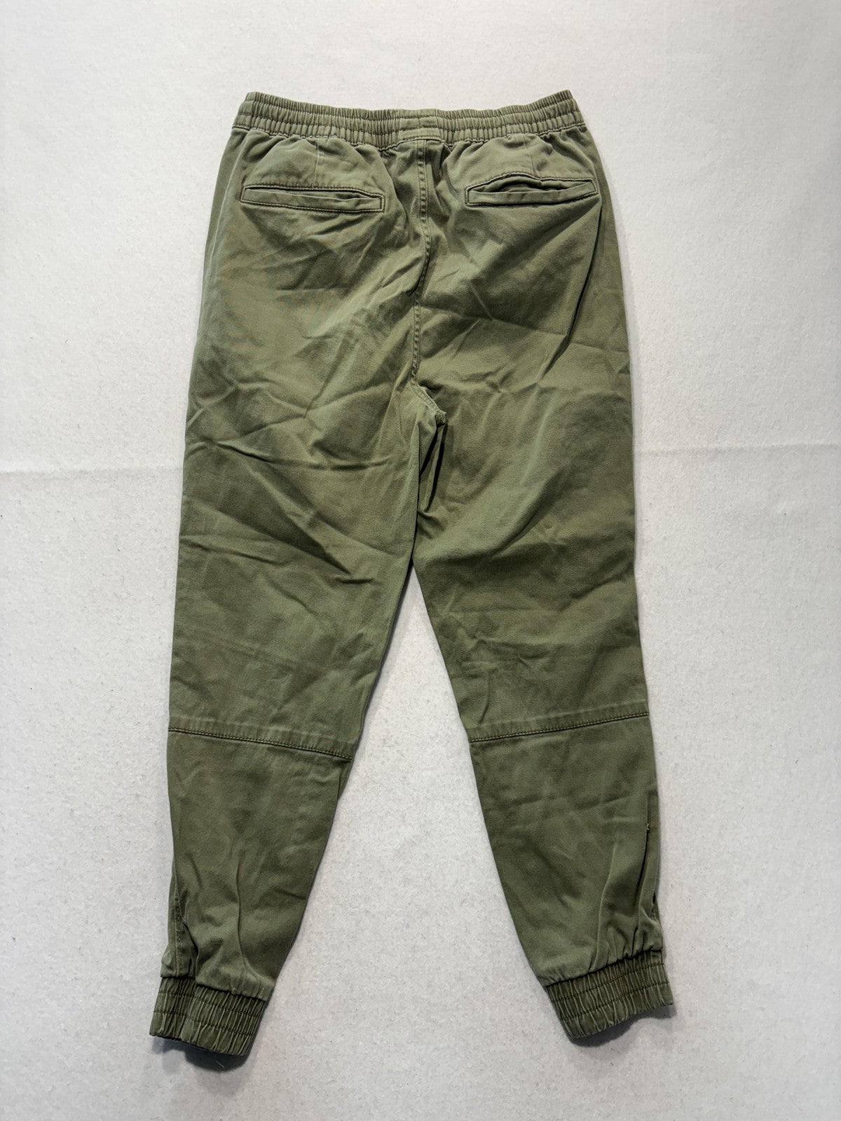 Arizona Jean Co Jogger Pants Mens Small Green Skinny Elastic Waist Cuffed Ankle