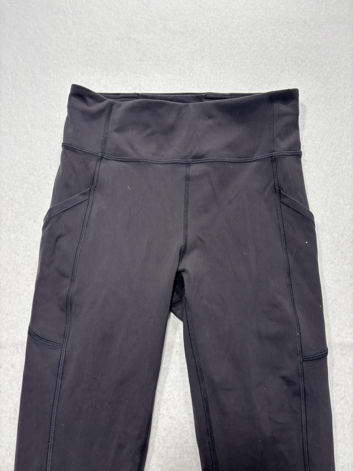Lululemon Leggings Womens 6 Black High Rise 24.5" Inseam Ankle Yoga Athletic