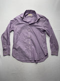MICHAEL Michael Kors Dress Shirt Mens Large Purple Striped Long Sleeve Slim Fit