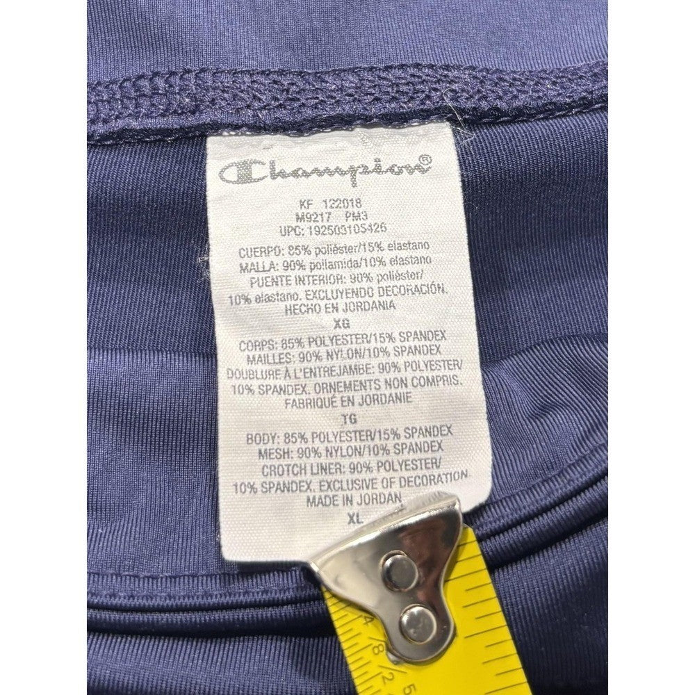 Champion Leggings Womens XL Blue Colorblock Zip Ankle Athleticwear M9217