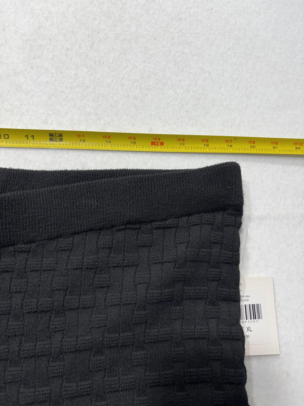Ellen Tracy Pants Womens XL Black Textured Knit Wide Leg Cropped Pull On