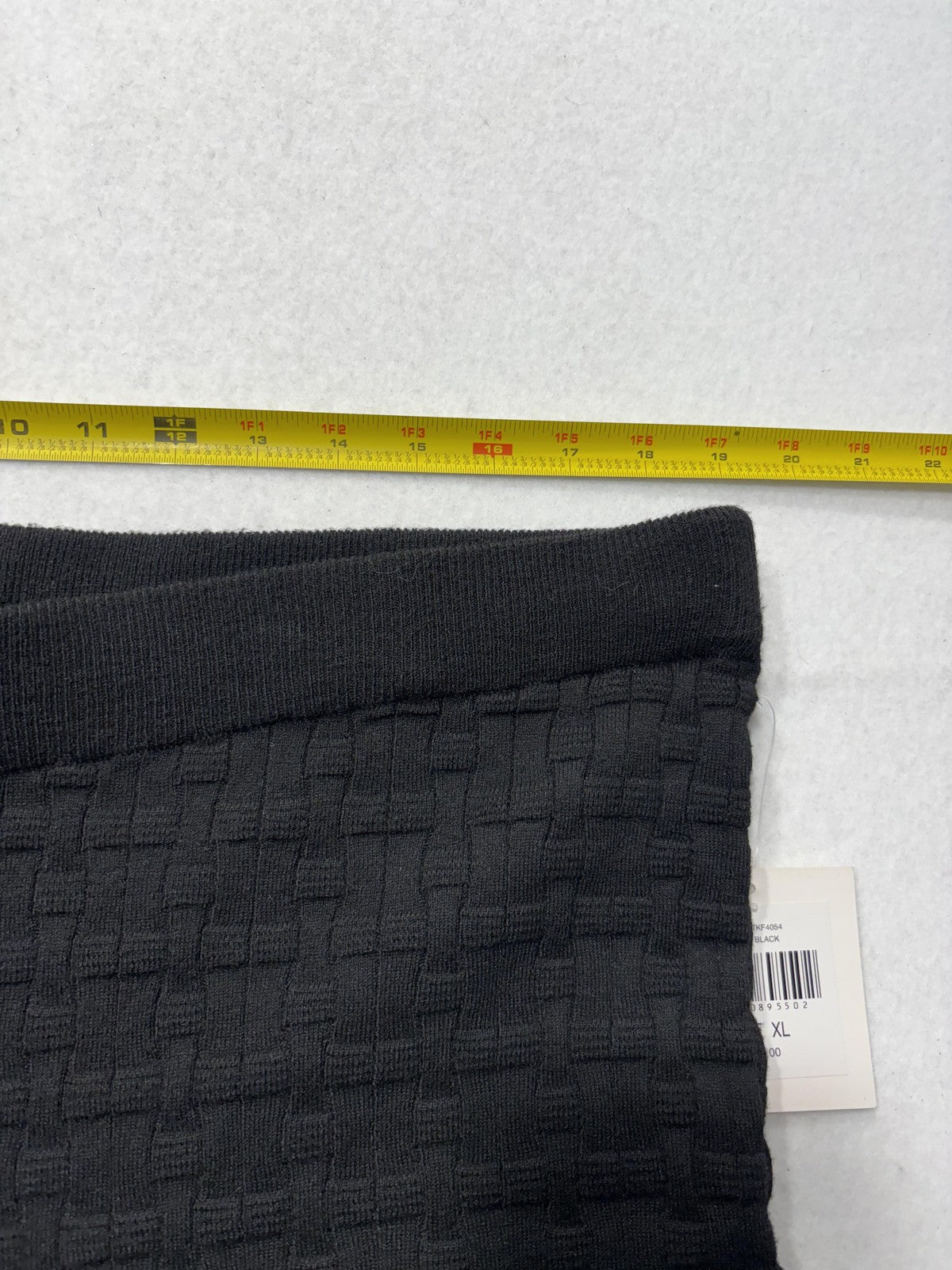 Ellen Tracy Pants Womens XL Black Textured Knit Wide Leg Cropped Pull On