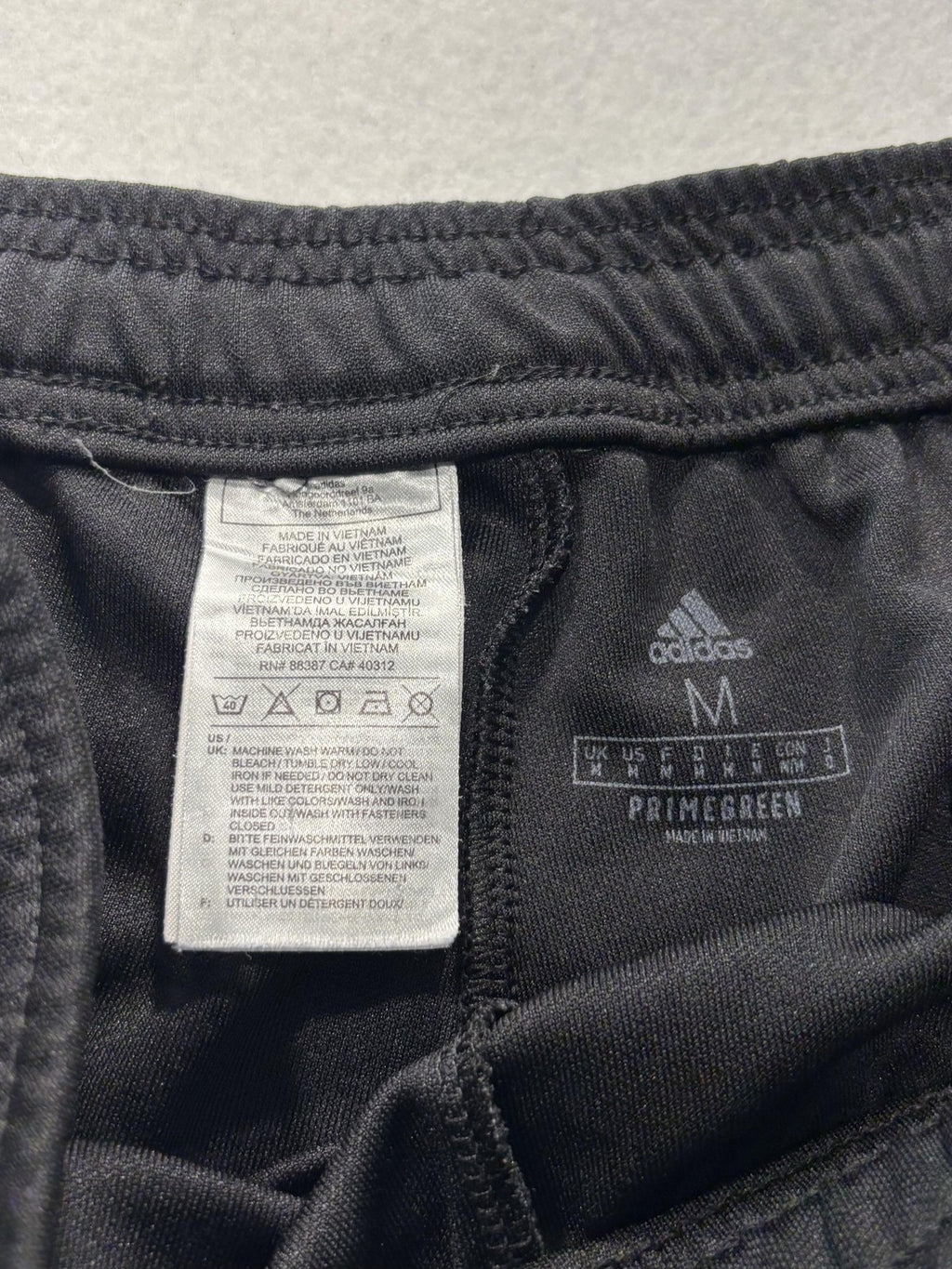 Adidas Track Pants Mens Medium Black AEROREADY Elastic Waist Side Stripe