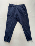 Nike Mens Large Blue Fleece Jogger Pants Elastic Waist Tapered Athletic RN56323
